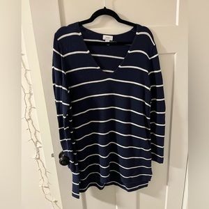 Stripped long sweater